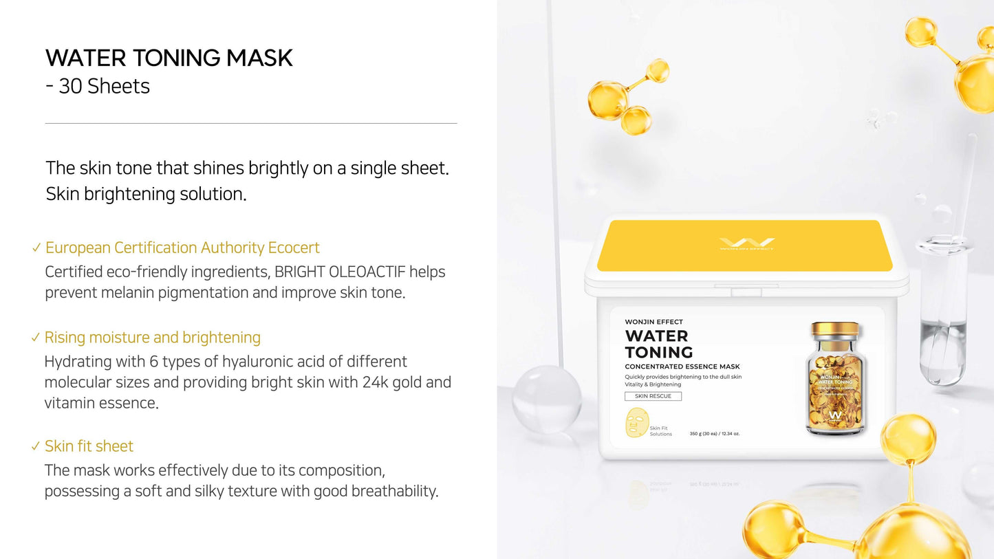 Water Toning Mask (30 Sheets)
