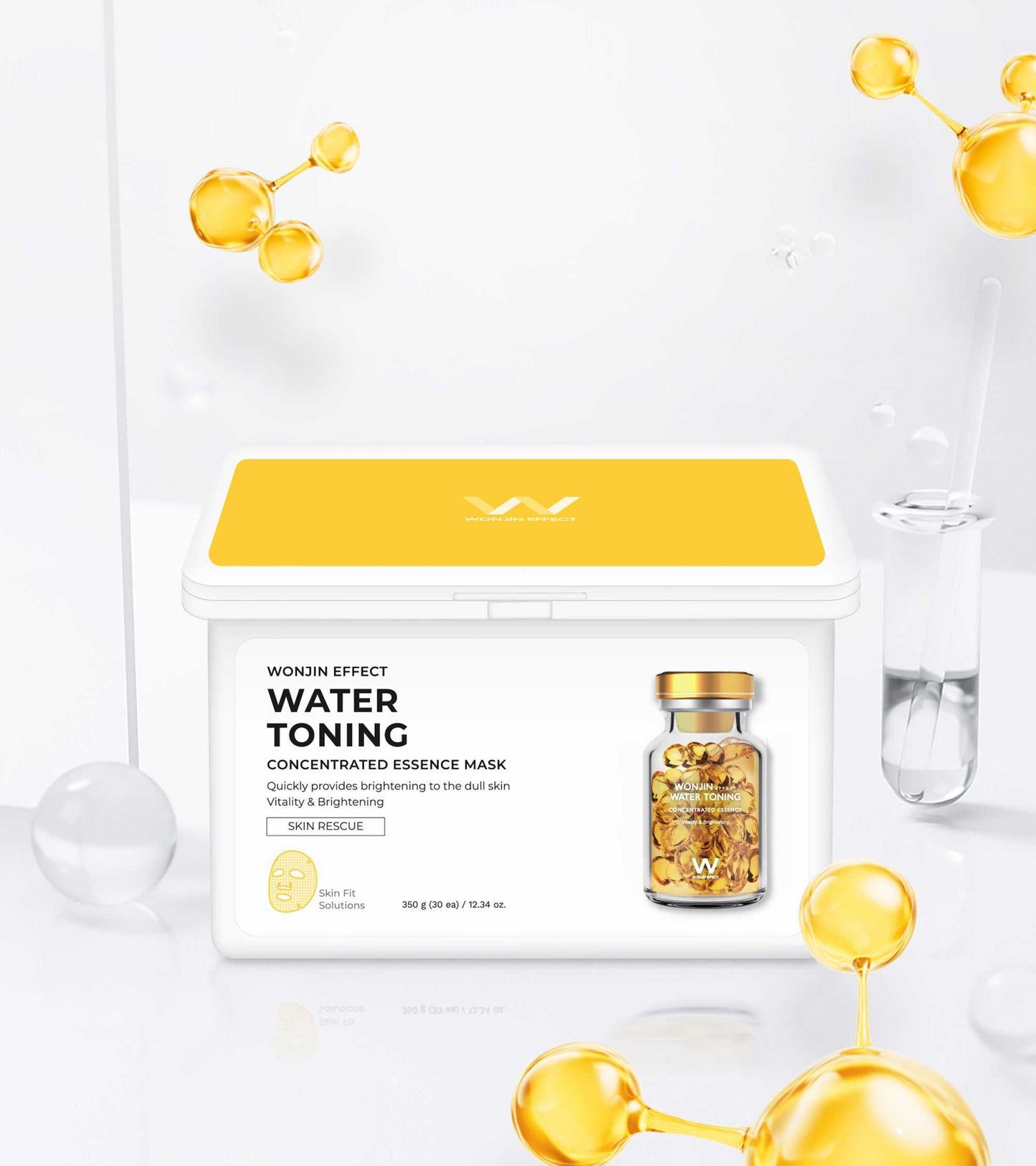 Water Toning Mask brightening sheet mask with 24k gold and hyaluronic acids for hydrated, even-toned skin