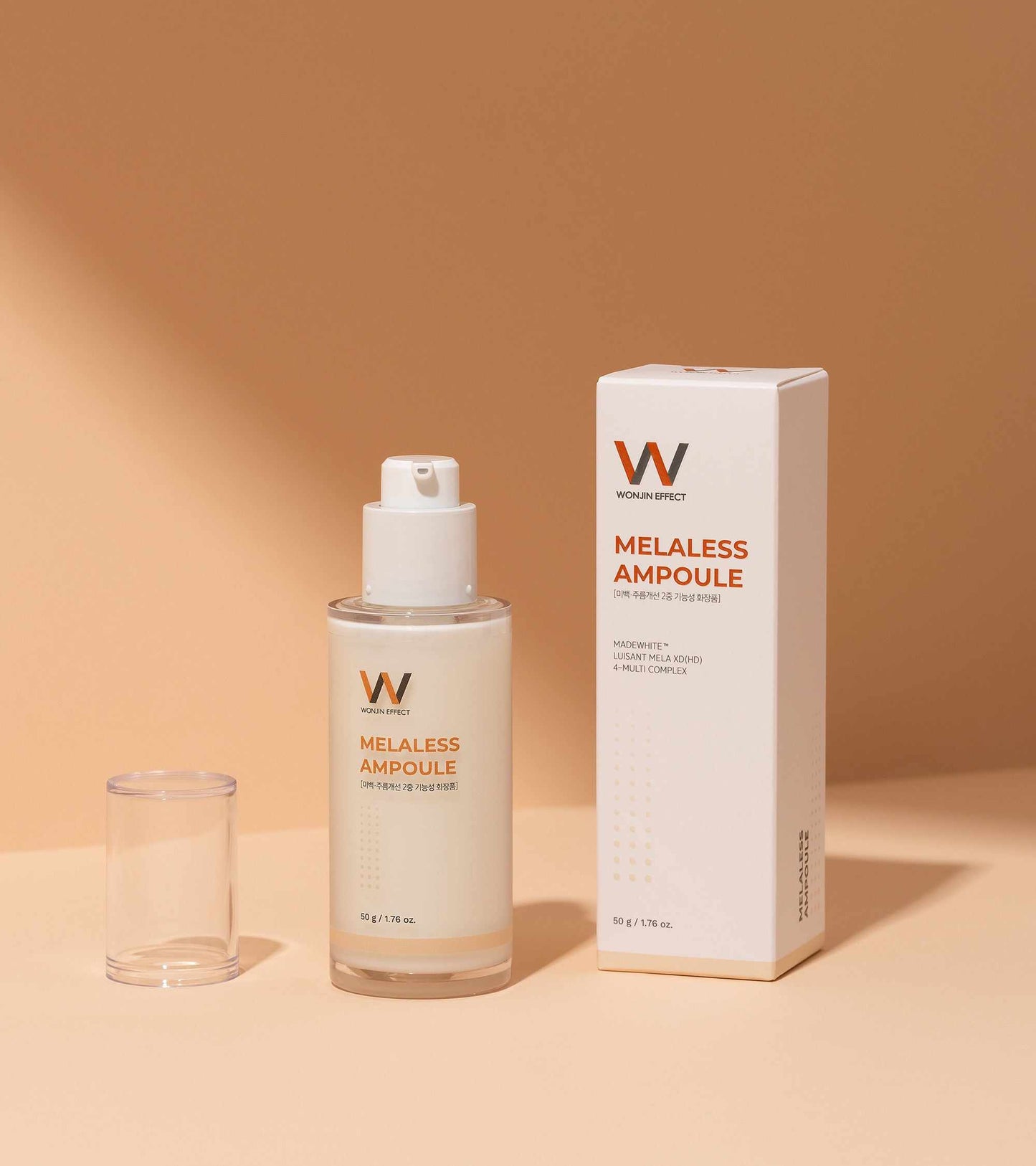 Melaless Ampoule 50g whitening serum targeting melasma and wrinkles with patented melanin blocker and brightening ingredients